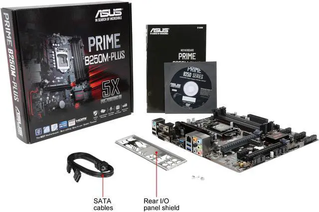 Alt view image 5 of 5 - ASUS PRIME B250M-PLUS LGA 1151 Intel B250 HDMI USB 3.0 Micro ATX Motherboards - Intel