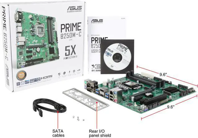 Alt view image 5 of 5 - ASUS PRIME B250M-C/CSM LGA 1151 Intel B250 HDMI USB 3.1 Micro ATX Motherboards - Intel