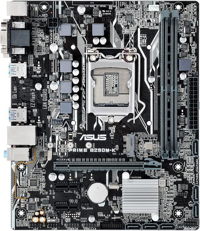 ASUS PRIME B250M-K LGA 1151 Micro ATX Motherboards - Intel
