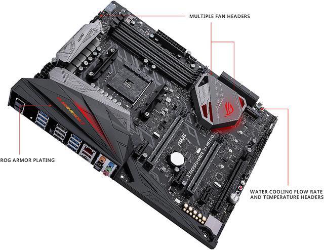 Alt view image 4 of 6 - ASUS ROG Crosshair VI Hero AM4 AMD X370 USB 3.1 ATX AMD Motherboard