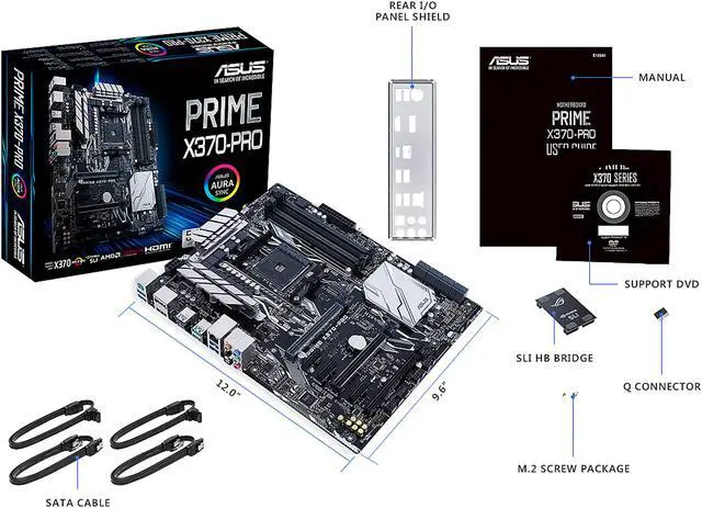 Alt view image 6 of 7 - ASUS Prime X370-Pro AM4 AMD X370 SATA 6Gb/s USB 3.1 HDMI ATX Motherboards - AMD