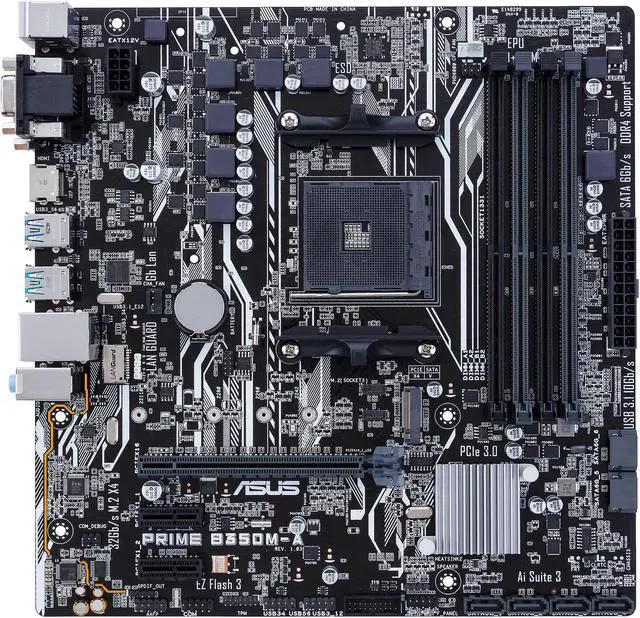 Alt view image 2 of 6 - ASUS Prime B350M-A/CSM AM4 AMD B350 USB 3.1 HDMI Micro ATX Motherboards - AMD