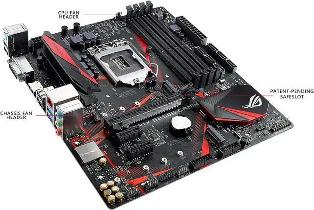 Alt view image 4 of 7 - ASUS ROG STRIX B250G GAMING LGA1151 DDR4 HDMI DVI M.2 Micro-ATX Motherboard with USB 3.1