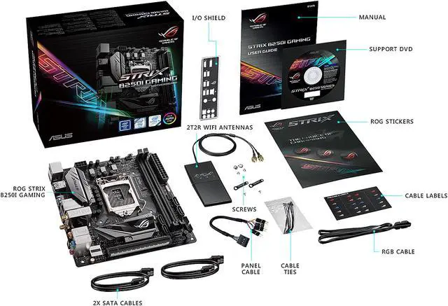 Alt view image 6 of 7 - ASUS ROG Strix B250I Gaming LGA 1151 HDMI USB 3.1 Mini ITX Intel Motherboard