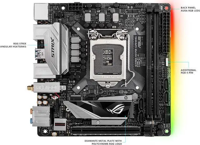 Alt view image 2 of 7 - ASUS ROG STRIX H270I GAMING LGA 1151 HDMI USB 3.1 Mini ITX Intel Motherboard