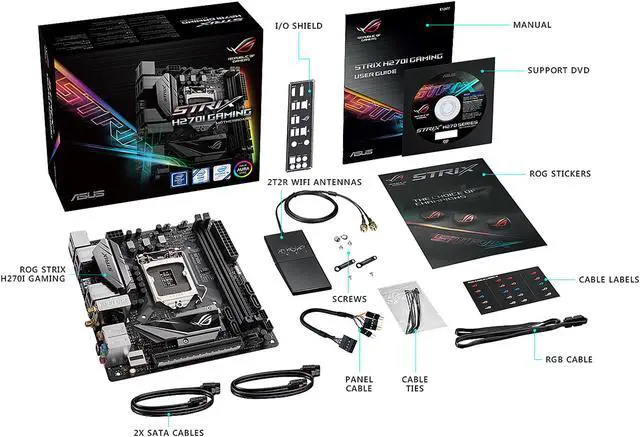Alt view image 6 of 7 - ASUS ROG STRIX H270I GAMING LGA 1151 HDMI USB 3.1 Mini ITX Intel Motherboard