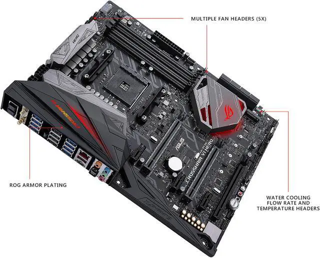 Alt view image 5 of 7 - ASUS ROG CROSSHAIR VI HERO (WI-FI AC) AM4 AMD X370 ATX AMD Motherboard