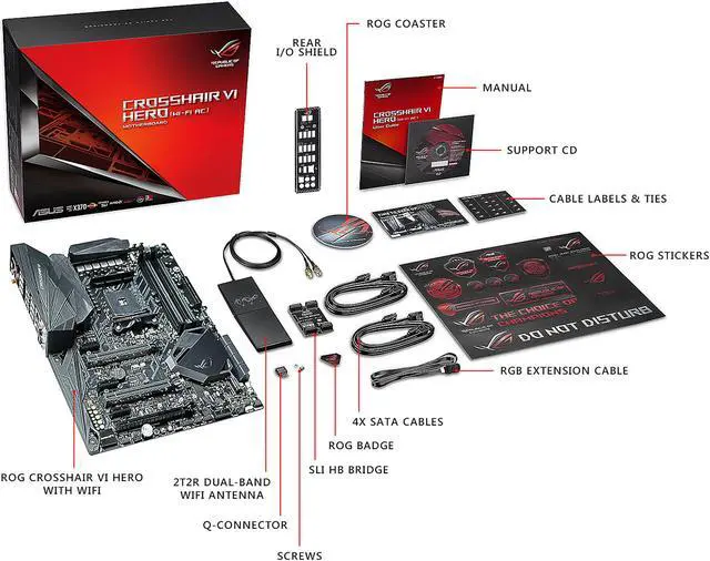 Alt view image 6 of 7 - ASUS ROG CROSSHAIR VI HERO (WI-FI AC) AM4 AMD X370 ATX AMD Motherboard