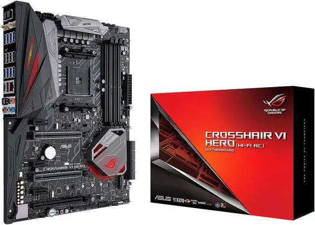 Alt view image 7 of 7 - ASUS ROG CROSSHAIR VI HERO (WI-FI AC) AM4 AMD X370 ATX AMD Motherboard