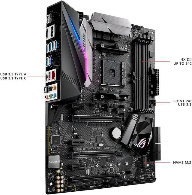 Alt view image 4 of 6 - ASUS ROG STRIX X370-F GAMING AM4 AMD X370 ATX AMD Motherboard