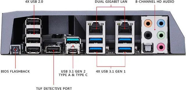 Alt view image 2 of 8 - ASUS TUF X299 MARK I LGA2066 DDR4 M.2 USB 3.1 DUAL LAN X299 ATX Motherboard for Intel Core i9 and i7 X-Series Processors