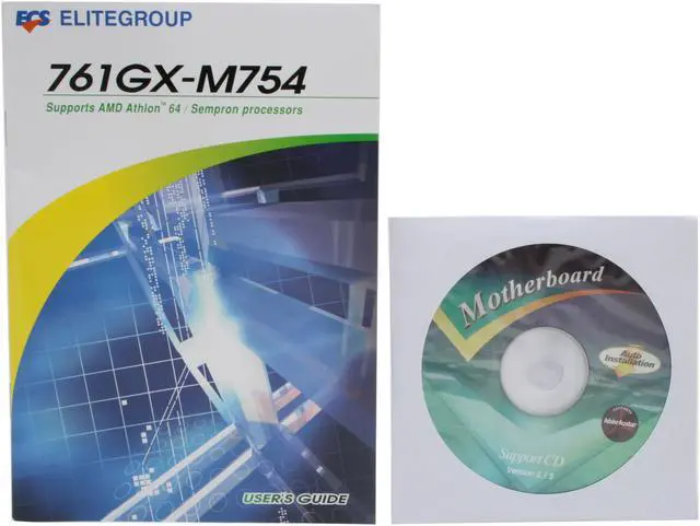 Alt view image 4 of 6 - ECS 761GX-M754 (3.0A) 754 SiS 761 GX Micro ATX AMD Motherboard