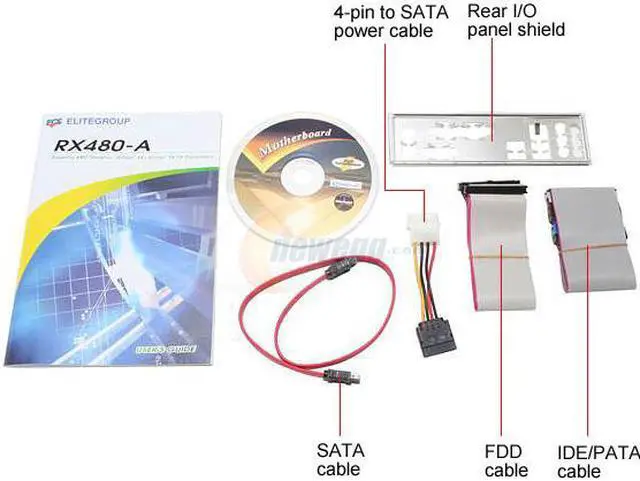 Alt view image 4 of 5 - ECS RX480-A (1.0) 939 ATI Radeon Xpress 200P ATX AMD Motherboard