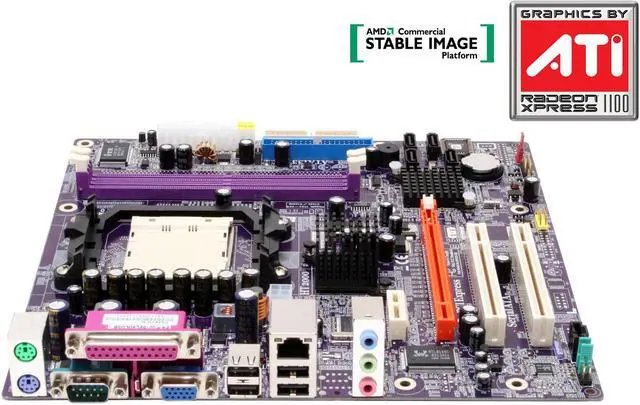 Alt view image 2 of 6 - ECS RS485M-M (V1.0) AM2 ATI Radeon Xpress 1100 Micro ATX AMD Motherboard
