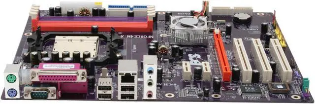 Alt view image 2 of 5 - ECS NFORCE4M-A (V1.1) AM2 NVIDIA nForce4 4X ATX AMD Motherboard