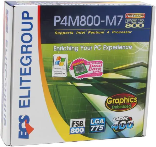 Alt view image 5 of 5 - ECS P4M800-M7 (V3.1) LGA 775 VIA P4M800 Micro ATX Intel Motherboard