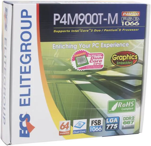 Alt view image 6 of 6 - ECS P4M900T-M V1.0 LGA 775 VIA P4M900 Micro ATX Intel Motherboard