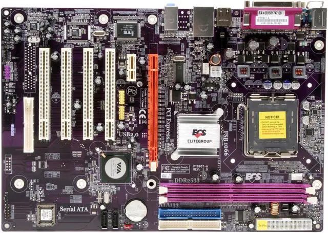 Alt view image 3 of 6 - ECS PT890T-A V1.0 LGA 775 VIA PT890 ATX Intel Motherboard