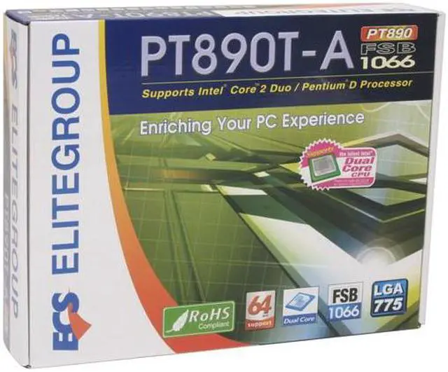 Alt view image 6 of 6 - ECS PT890T-A V1.0 LGA 775 VIA PT890 ATX Intel Motherboard