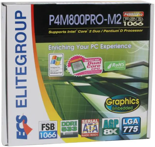 Alt view image 7 of 7 - ECS P4M800PRO-M2 V2.0 LGA 775 VIA P4M800 PRO Micro ATX Intel Motherboard