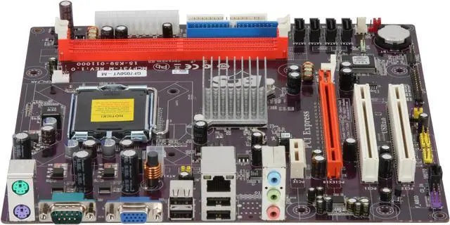 Alt view image 2 of 5 - ECS GF7050VT-M LGA 775 GeForce7050 / 610i Micro ATX Intel Motherboard