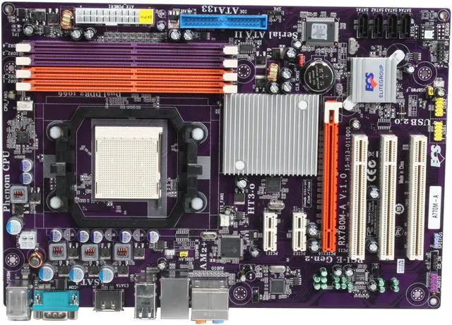Alt view image 3 of 7 - ECS A770M-A AM2+/AM2 AMD 770 ATX AMD Motherboard
