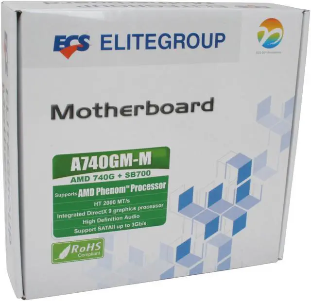Alt view image 7 of 7 - ECS A740GM-M AM2+/AM2 AMD 740G Micro ATX AMD Motherboard