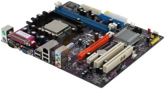 Alt view image 2 of 9 - ECS GF6100-M754 (V1.0) Athlon 3200+ 754 NVIDIA GeForce 6100 Micro ATX Motherboard/CPU/Memory Combo