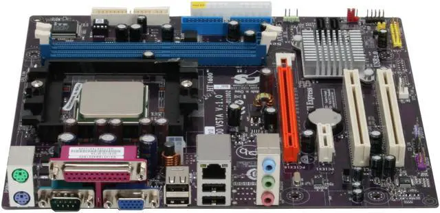 Alt view image 3 of 9 - ECS GF6100-M754 (V1.0) Athlon 3200+ 754 NVIDIA GeForce 6100 Micro ATX Motherboard/CPU/Memory Combo