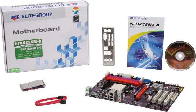 Alt view image 2 of 2 - ECS NFORCE6M-A(3.0) AM2+/AM2 NVIDIA GeForce 6100/nForce 430 ATX AMD Motherboard