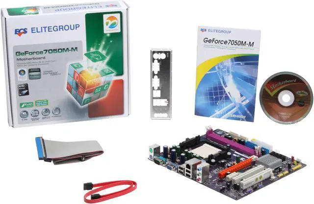 Alt view image 5 of 5 - ECS GeForce7050M-M (V2.0) AM2+/AM2 NVIDIA Geforce7050PV / nForce 630a Micro ATX AMD Motherboard
