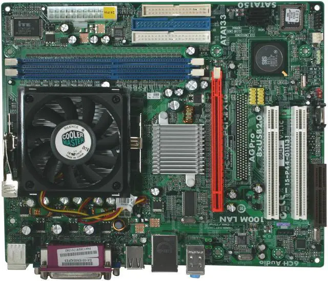 Alt view image 4 of 9 - ECS Goal3+Athlon64 3200 AMD Athlon64 3200+ 754 SiS 761 GX Micro ATX Motherboard/CPU/CPU Fan/Memory Combo