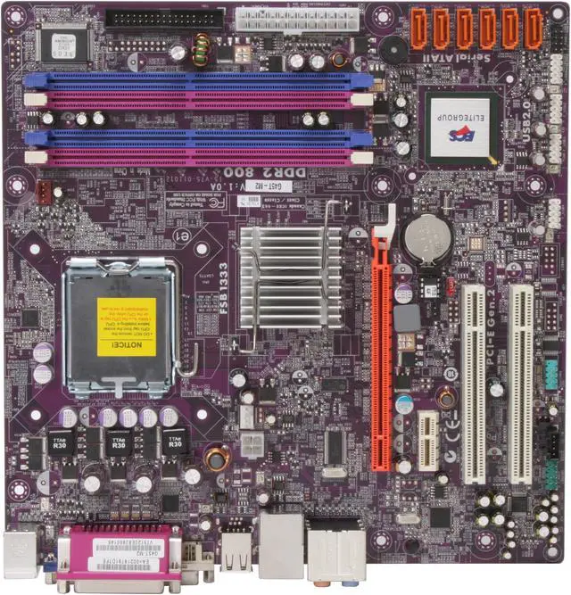 Alt view image 3 of 5 - ECS G45T-M2 LGA 775 Intel G45 Micro ATX Intel Motherboard