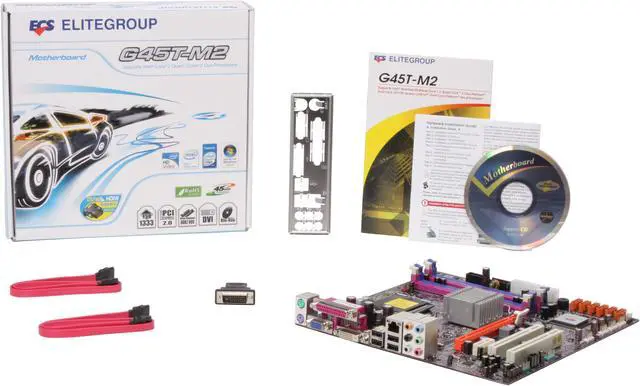 Alt view image 5 of 5 - ECS G45T-M2 LGA 775 Intel G45 Micro ATX Intel Motherboard