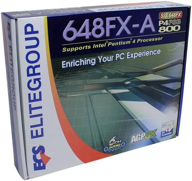 Alt view image 4 of 4 - ECS 648FX-A Socket 478 SiS 648FX ATX Intel Motherboard