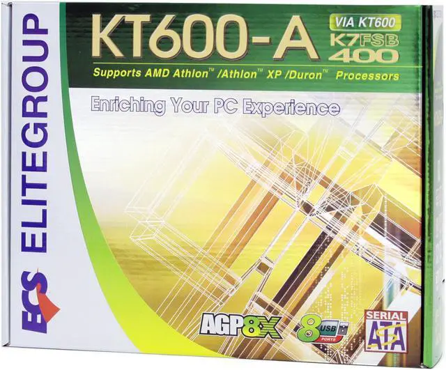 Alt view image 4 of 4 - ECS KT600-A 462(A) VIA KT600 ATX AMD Motherboard