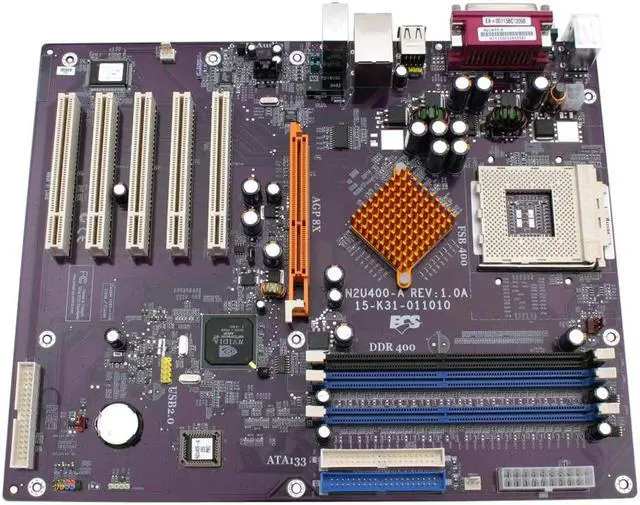 Alt view image 2 of 4 - ECS N2U400-A 462(A) NVIDIA nForce2 Ultra 400 ATX AMD Motherboard