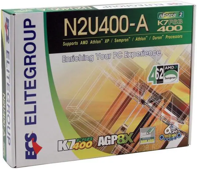 Alt view image 4 of 4 - ECS N2U400-A 462(A) NVIDIA nForce2 Ultra 400 ATX AMD Motherboard