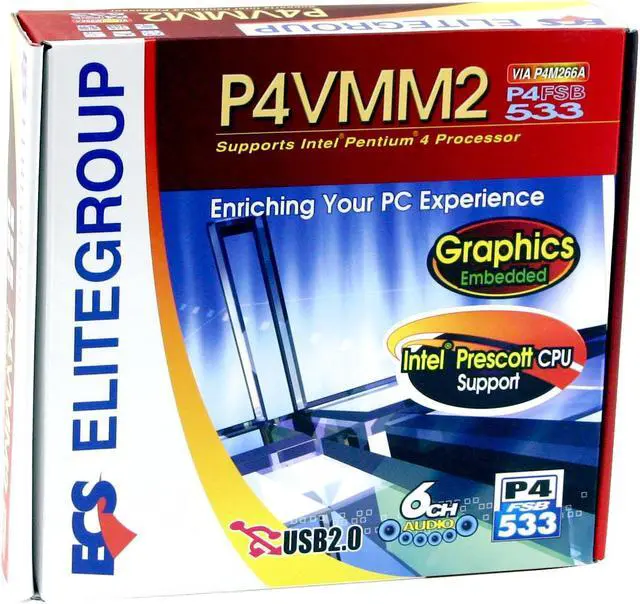 Alt view image 4 of 4 - ECS P4VMM2 v8.1 Socket 478 VIA P4M266A Micro ATX Intel Motherboard