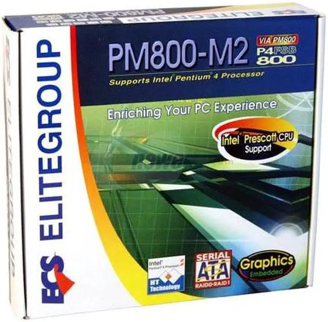 Alt view image 5 of 5 - ECS PM800-M2 Socket 478 VIA PM800 Micro ATX Intel Motherboard