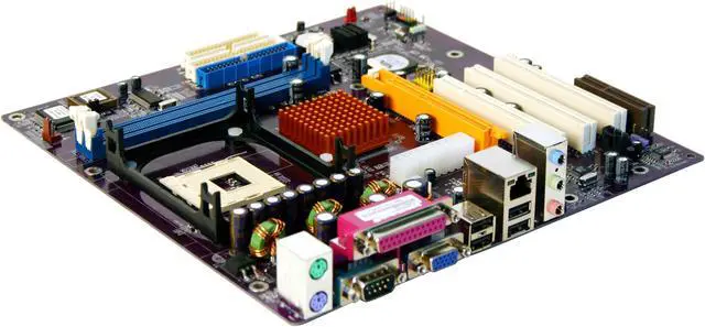 Alt view image 2 of 5 - ECS PM800-M2 Socket 478 VIA PM800 Micro ATX Intel Motherboard