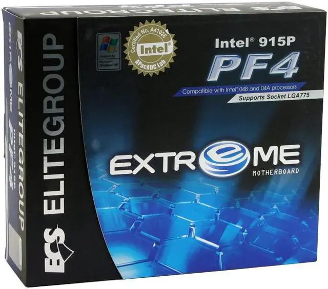 Alt view image 5 of 5 - ECS PF4 Extreme LGA 775 Intel 915P ATX Intel Motherboard