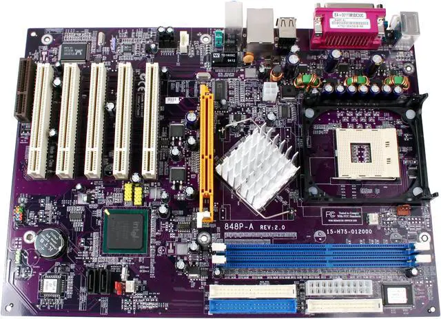Alt view image 3 of 5 - ECS 848P-A V2.0 Socket 478 Intel 848P ATX Intel Motherboard