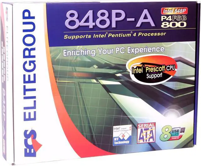 Alt view image 5 of 5 - ECS 848P-A V2.0 Socket 478 Intel 848P ATX Intel Motherboard