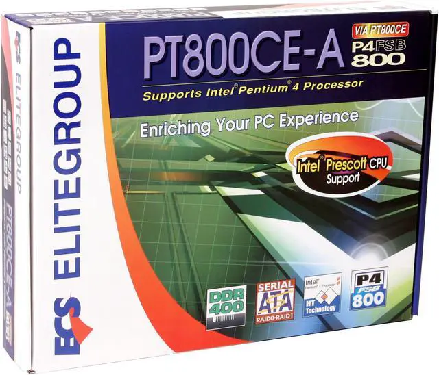 Alt view image 4 of 4 - ECS PT800CE-A (1.0) Socket 478 VIA PT800CE ATX Intel Motherboard