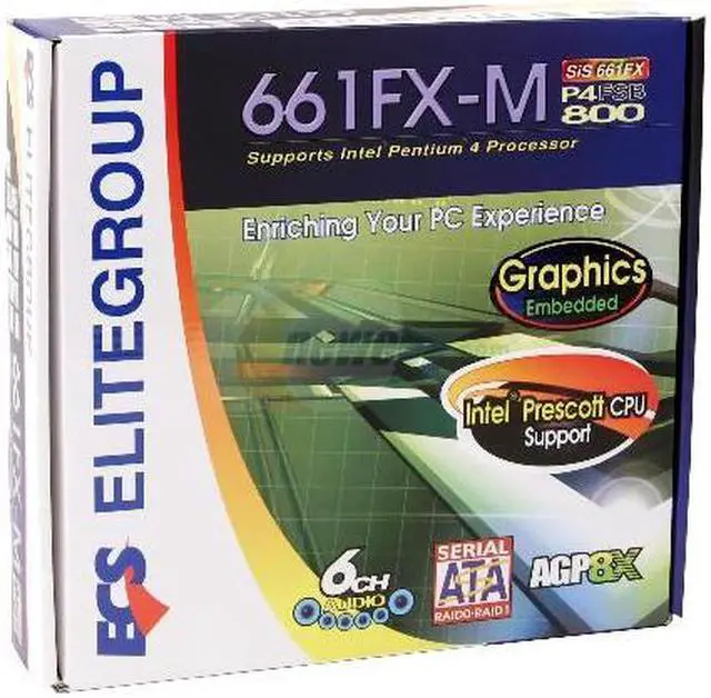 Alt view image 4 of 4 - ECS 661FX-M v1.0 Socket 478 SiS 661FX Micro ATX Intel Motherboard