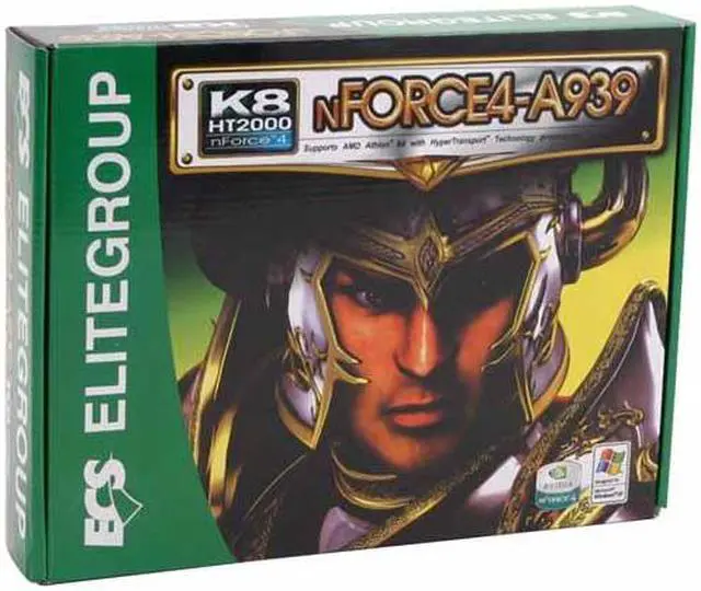 Alt view image 4 of 4 - ECS NFORCE4-A939 (1.0) 939 NVIDIA nForce4 ATX AMD Motherboard