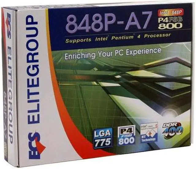 Alt view image 4 of 4 - ECS 848P-A7 LGA 775 Intel 848P ATX Intel Motherboard