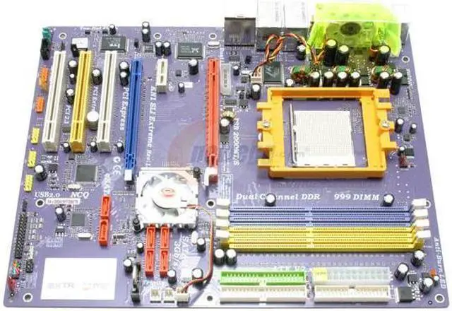 Alt view image 2 of 5 - ECS KN1 SLI Extreme (1.0A) 939 NVIDIA nForce4 SLI ATX AMD Motherboard