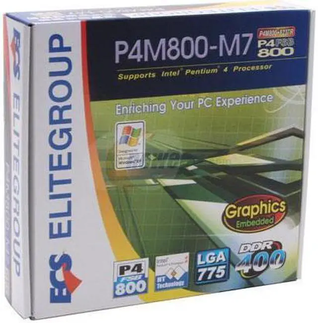 Alt view image 4 of 5 - ECS P4M800-M7 LGA 775 VIA P4M800 Micro ATX Intel Motherboard